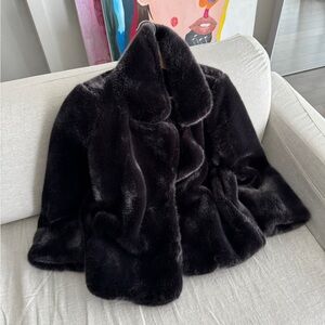 Zara Black Faux Fur Jacket